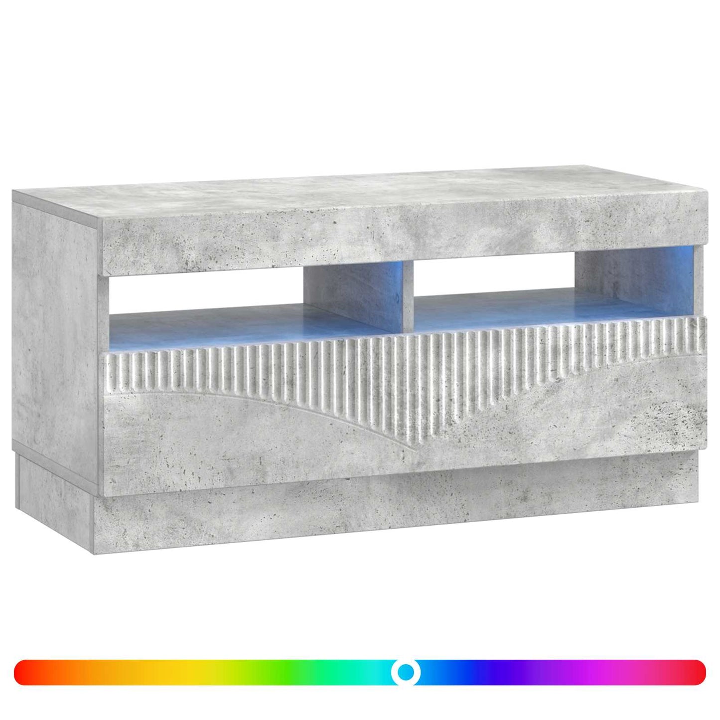 LED tv-meubel Betongrijs Bewerkt hout