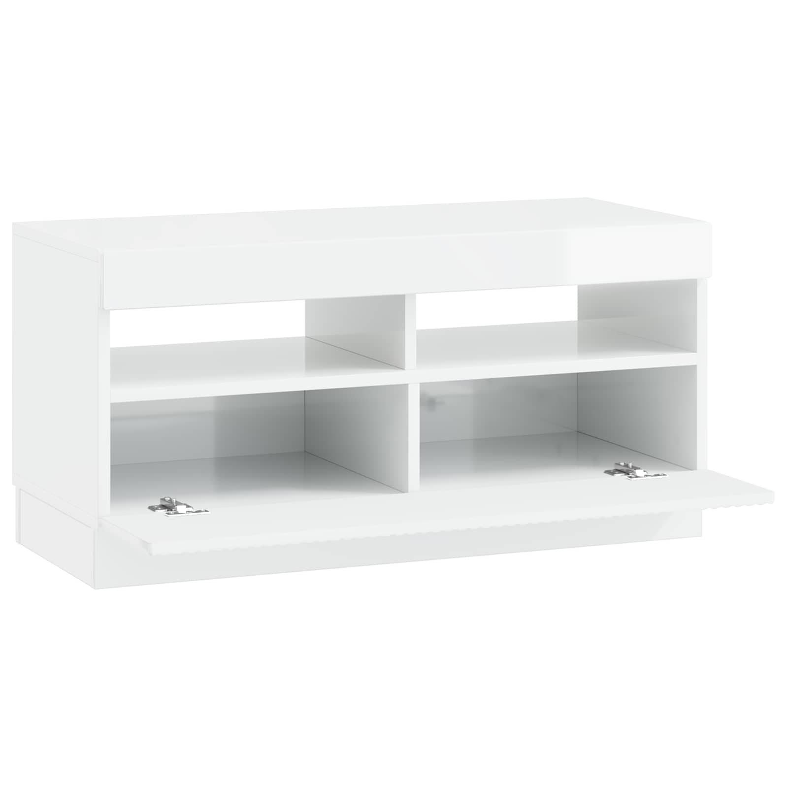 LED tv-meubel Hoogglans Wit Bewerkt hout