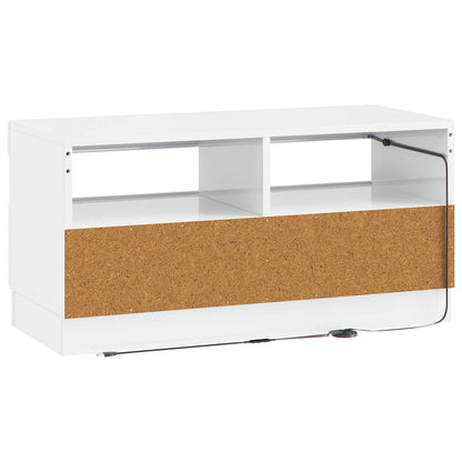 LED tv-meubel Hoogglans Wit Bewerkt hout