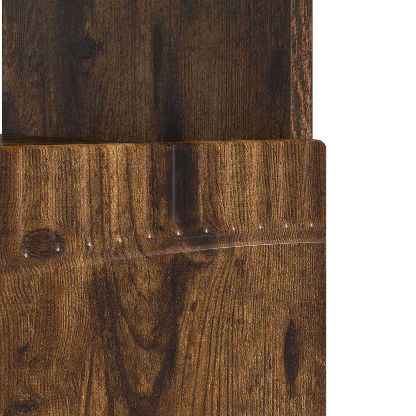 LED tv-meubel Gerookt eiken Bewerkt hout