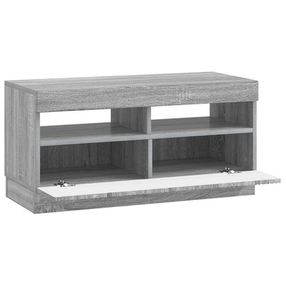 LED tv-meubel Grijs Sonoma Bewerkt hout