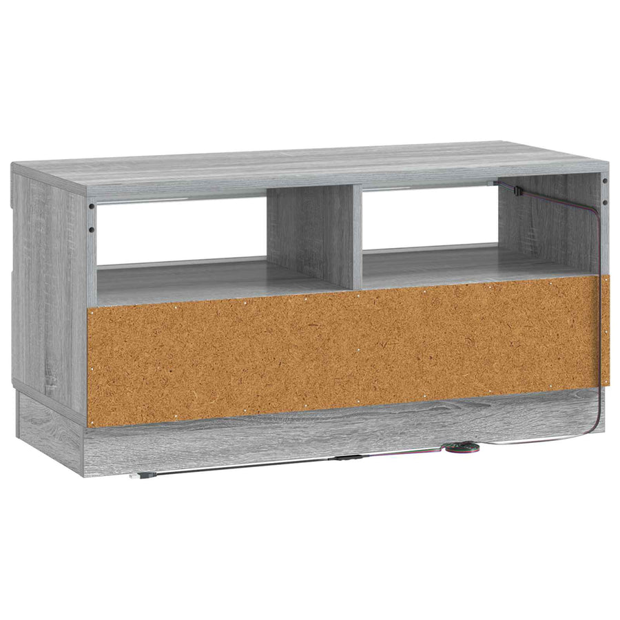 LED tv-meubel Grijs Sonoma Bewerkt hout