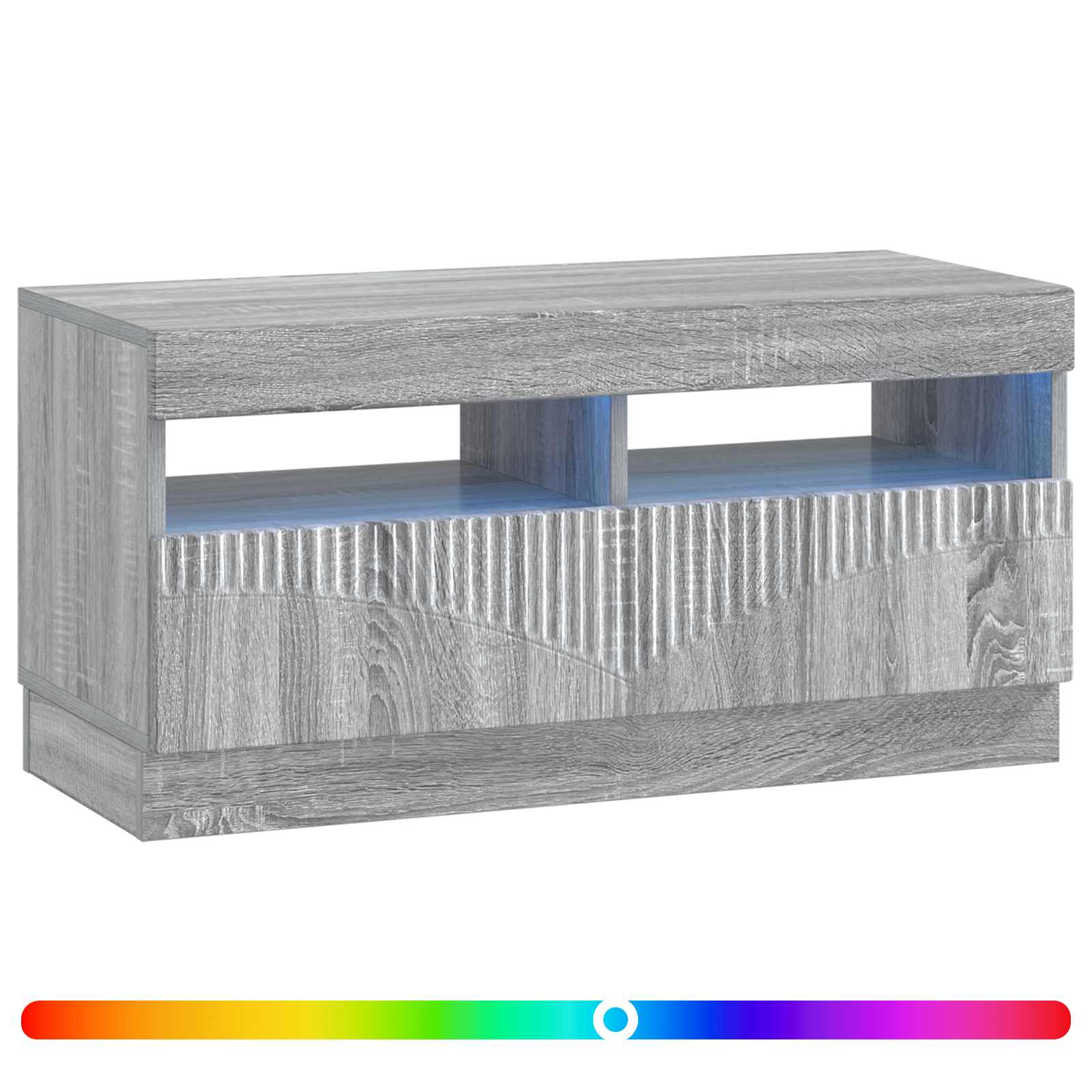 LED tv-meubel Grijs Sonoma Bewerkt hout