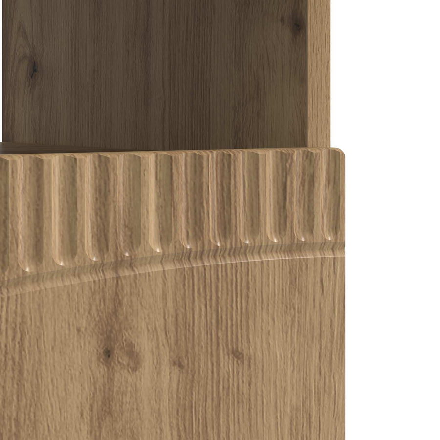 LED tv-meubel Artisanaal eiken Bewerkt hout