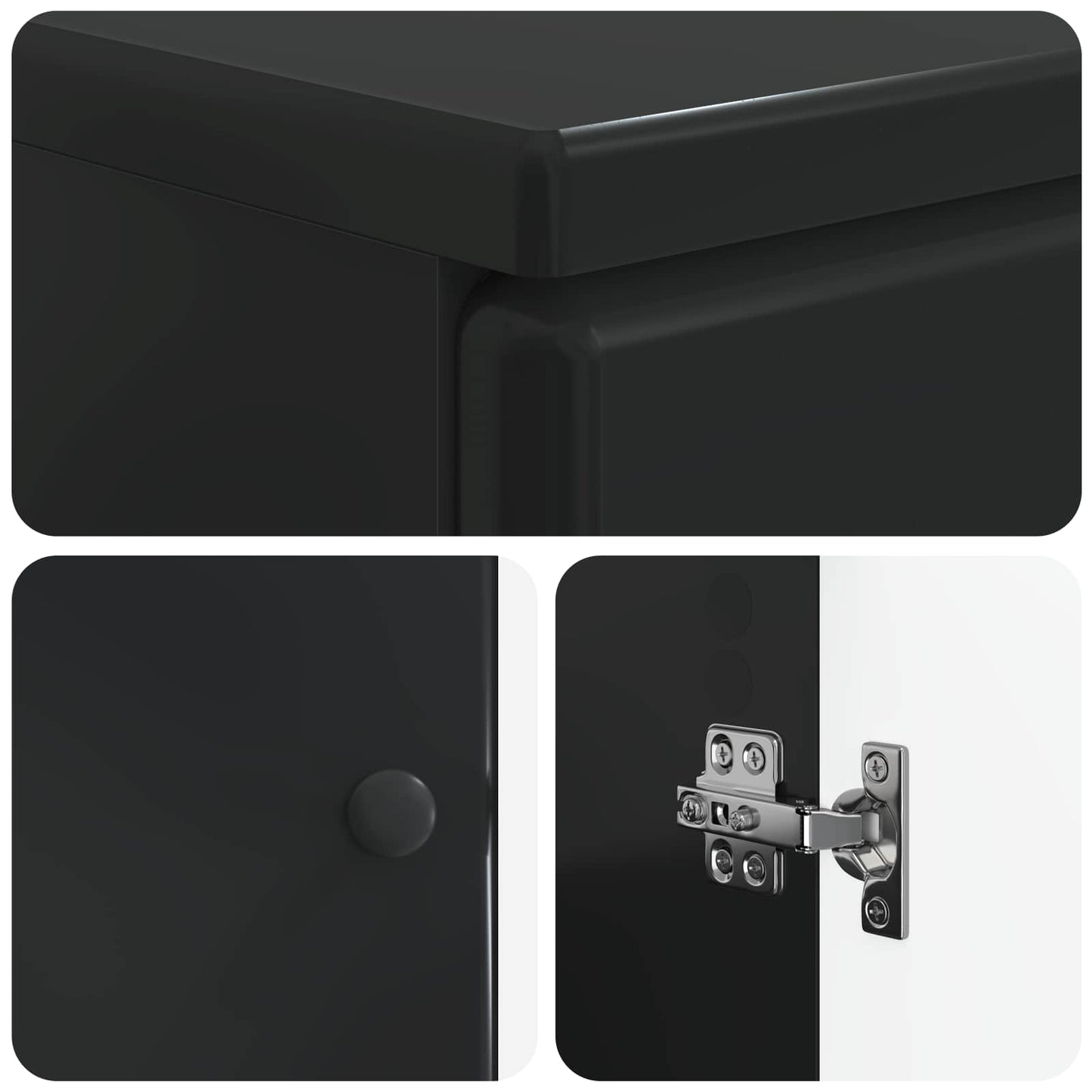Badkamer wastafelkast BREDA Zwart 59,5 x 31,5 x 59 cm