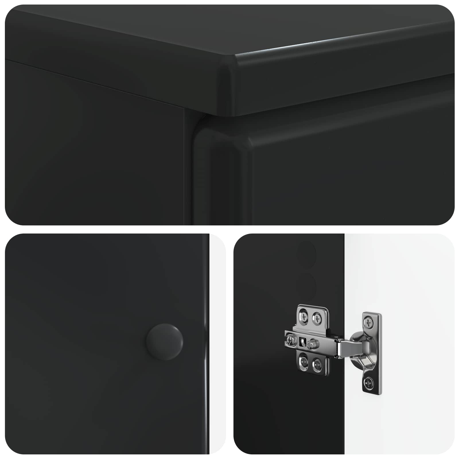 Badkamer wastafelkast BREDA Zwart 59,5 x 31,5 x 59 cm