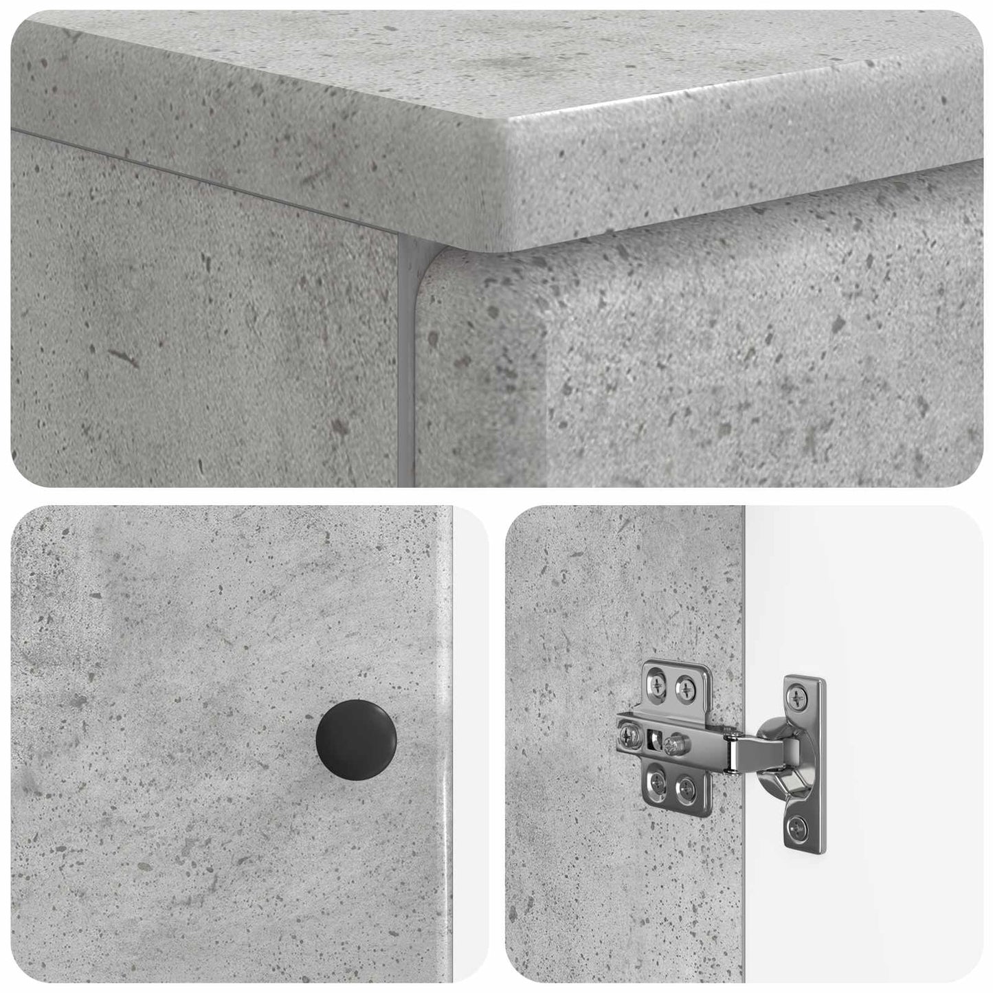 Badkamer wastafelkast BREDA Betongrijs 59,5 x 31,5 x 59 cm