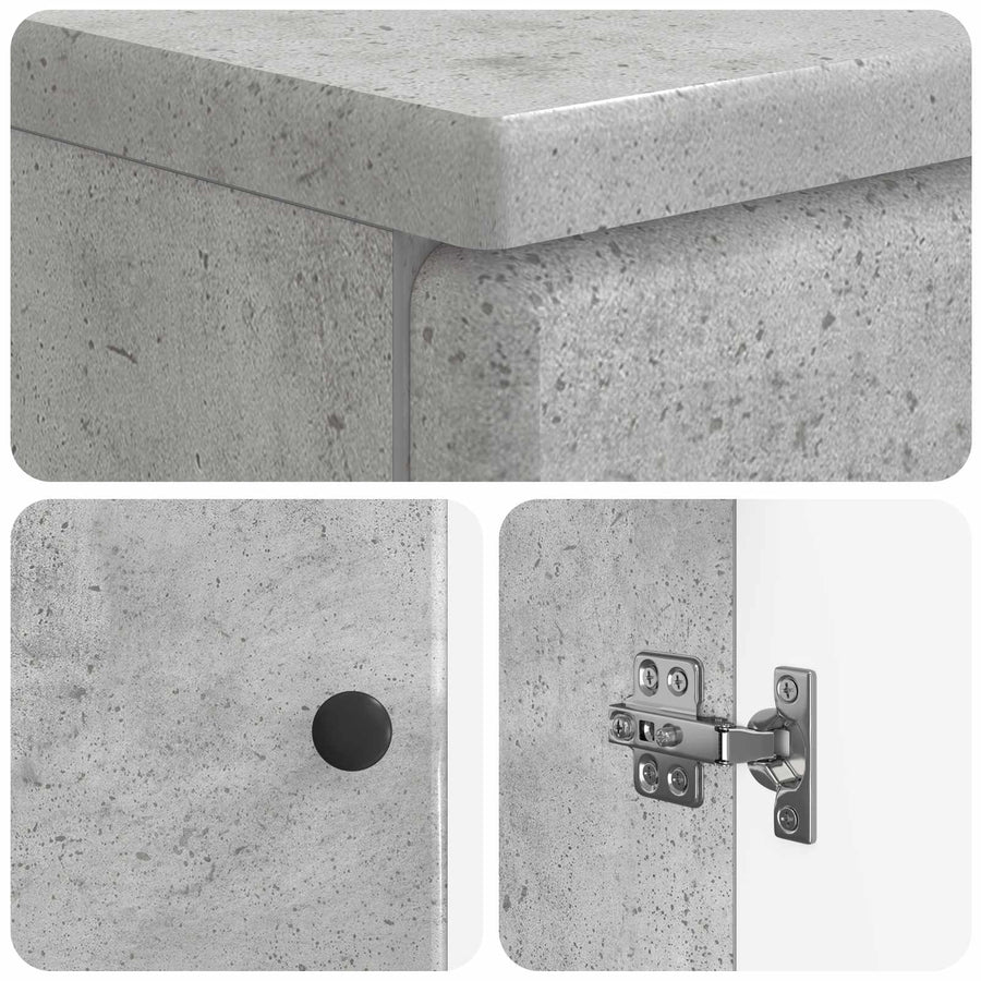 Badkamer wastafelkast BREDA Betongrijs 59,5 x 31,5 x 59 cm