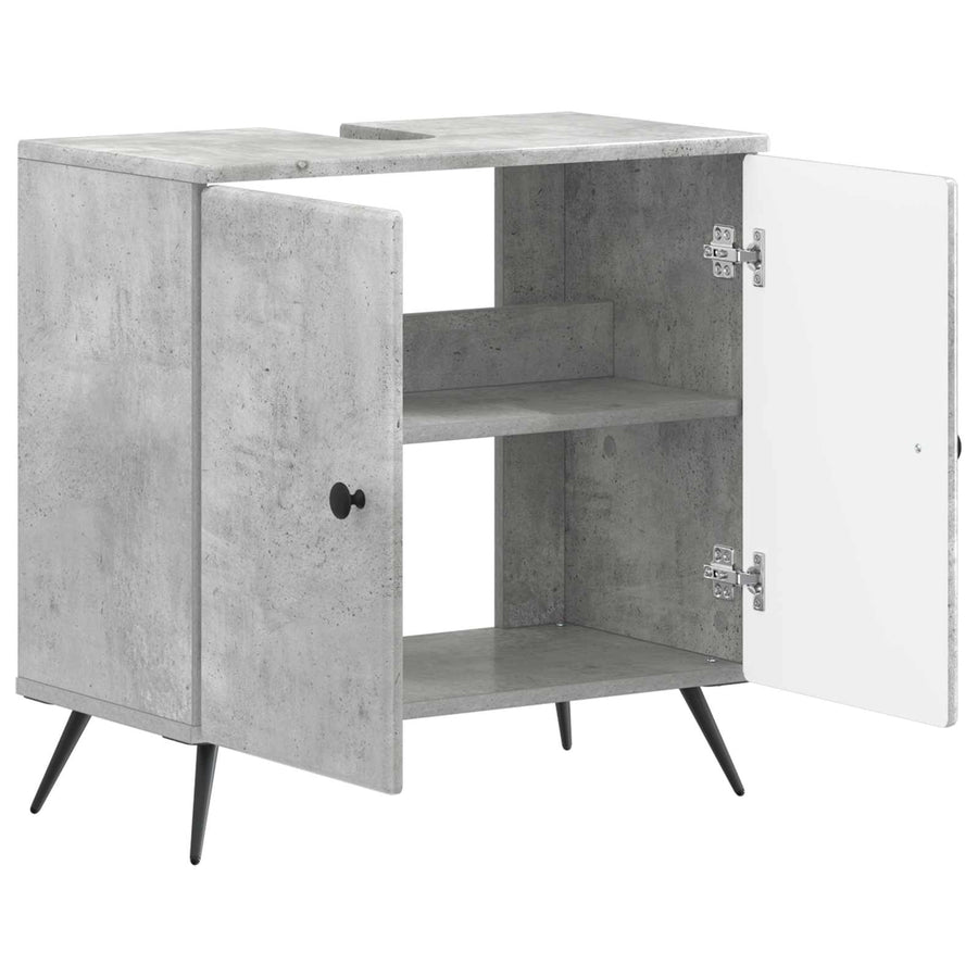Badkamer wastafelkast BREDA Betongrijs 59,5 x 31,5 x 59 cm