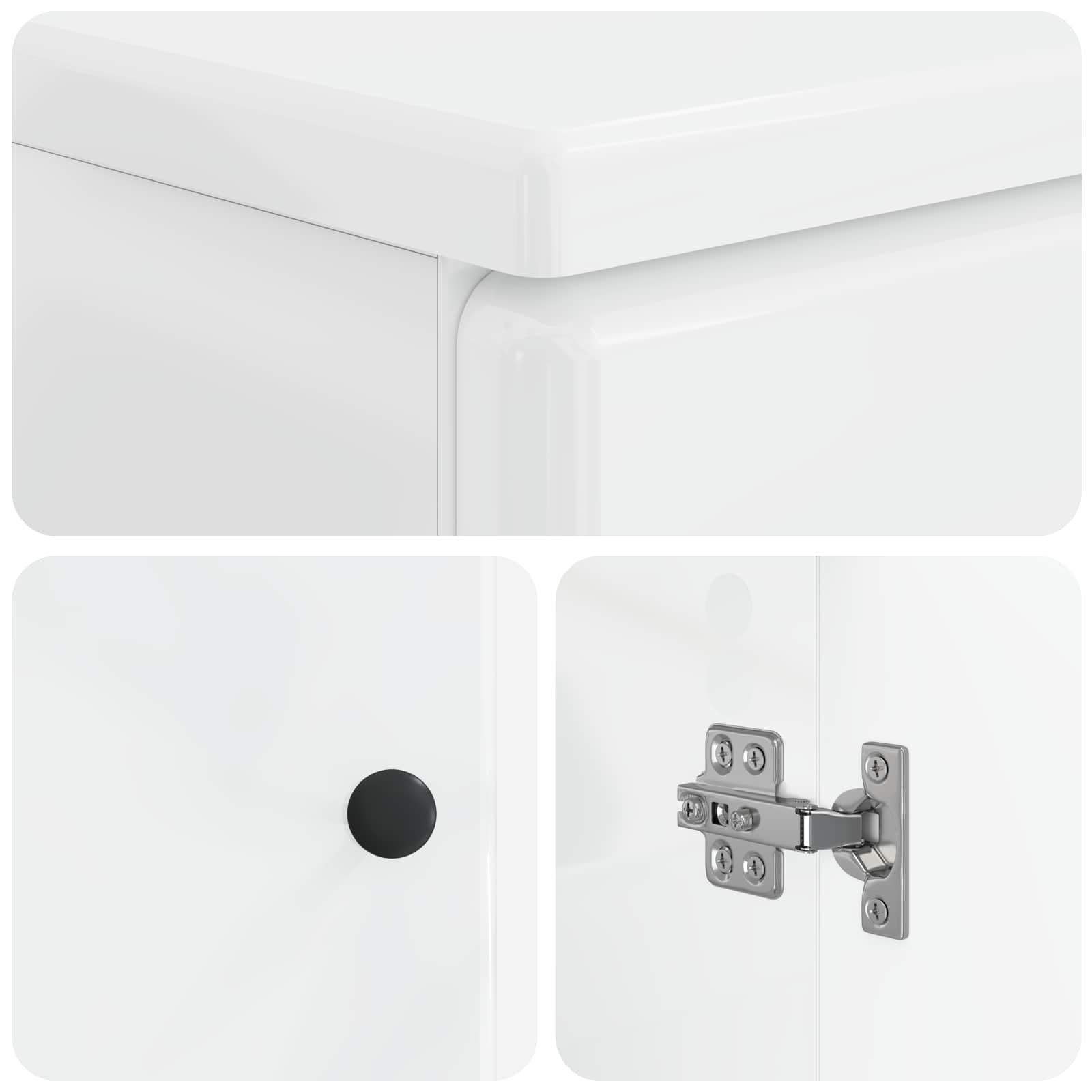 Badkamer wastafelkast BREDA Hoogglans Wit 59,5 x 31,5 x 59 cm
