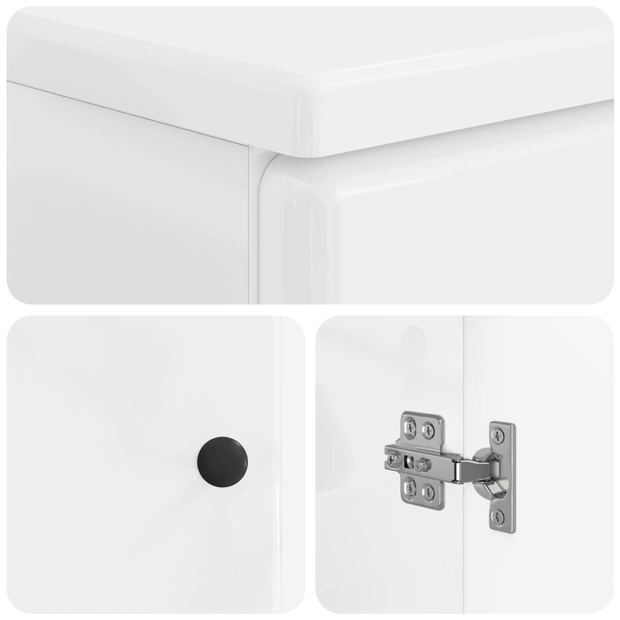 Badkamer wastafelkast BREDA Hoogglans Wit 59,5 x 31,5 x 59 cm