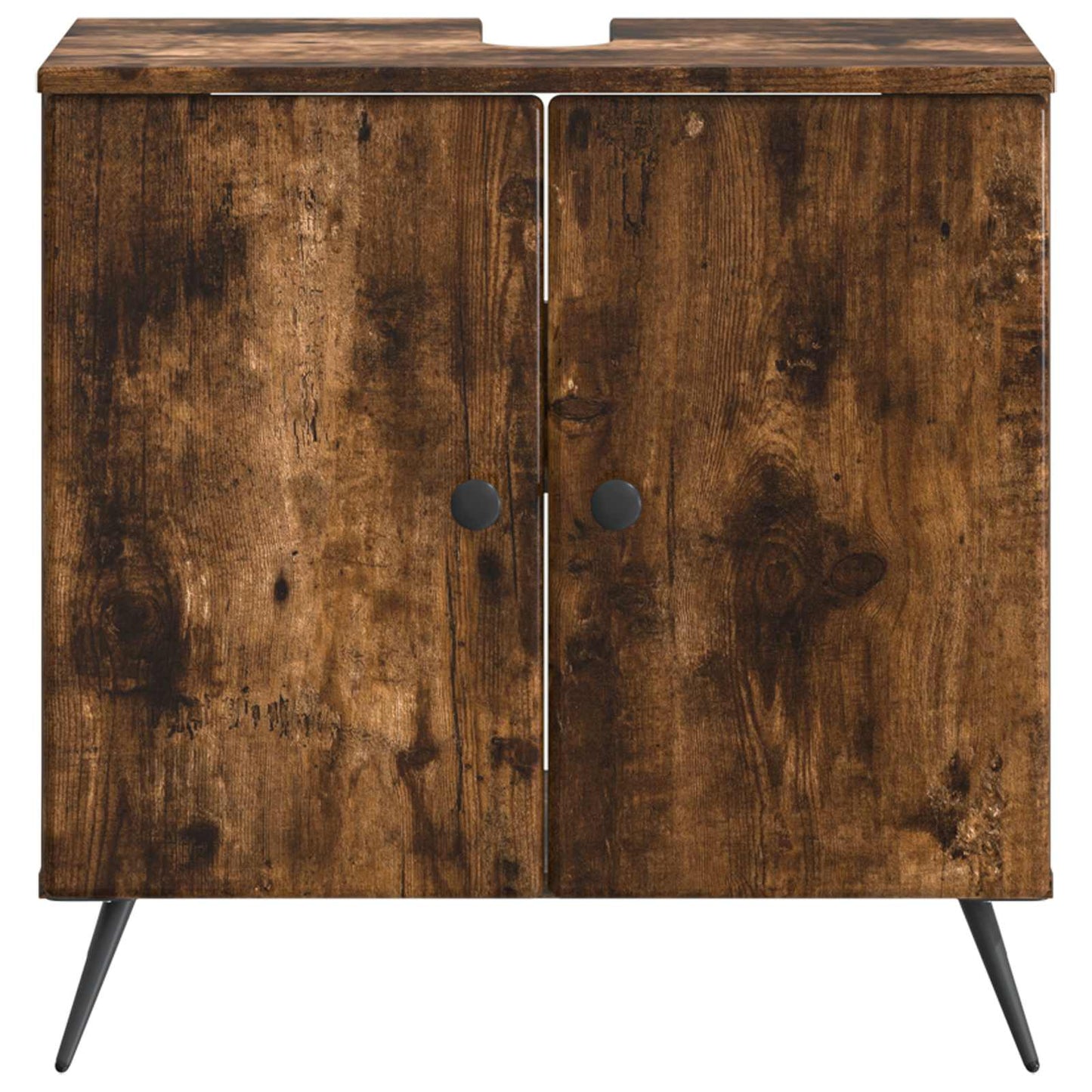 Badkamer wastafelkast BREDA Gerookt eiken 59,5 x 31,5 x 59 cm