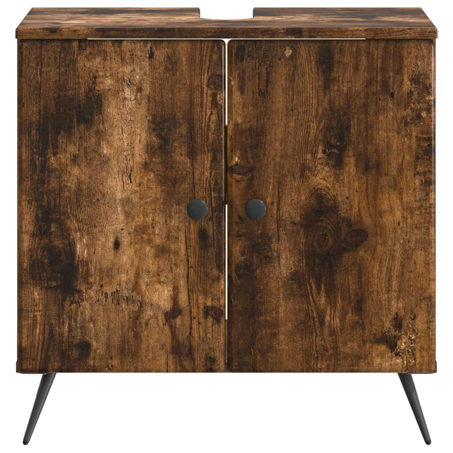 Badkamer wastafelkast BREDA Gerookt eiken 59,5 x 31,5 x 59 cm