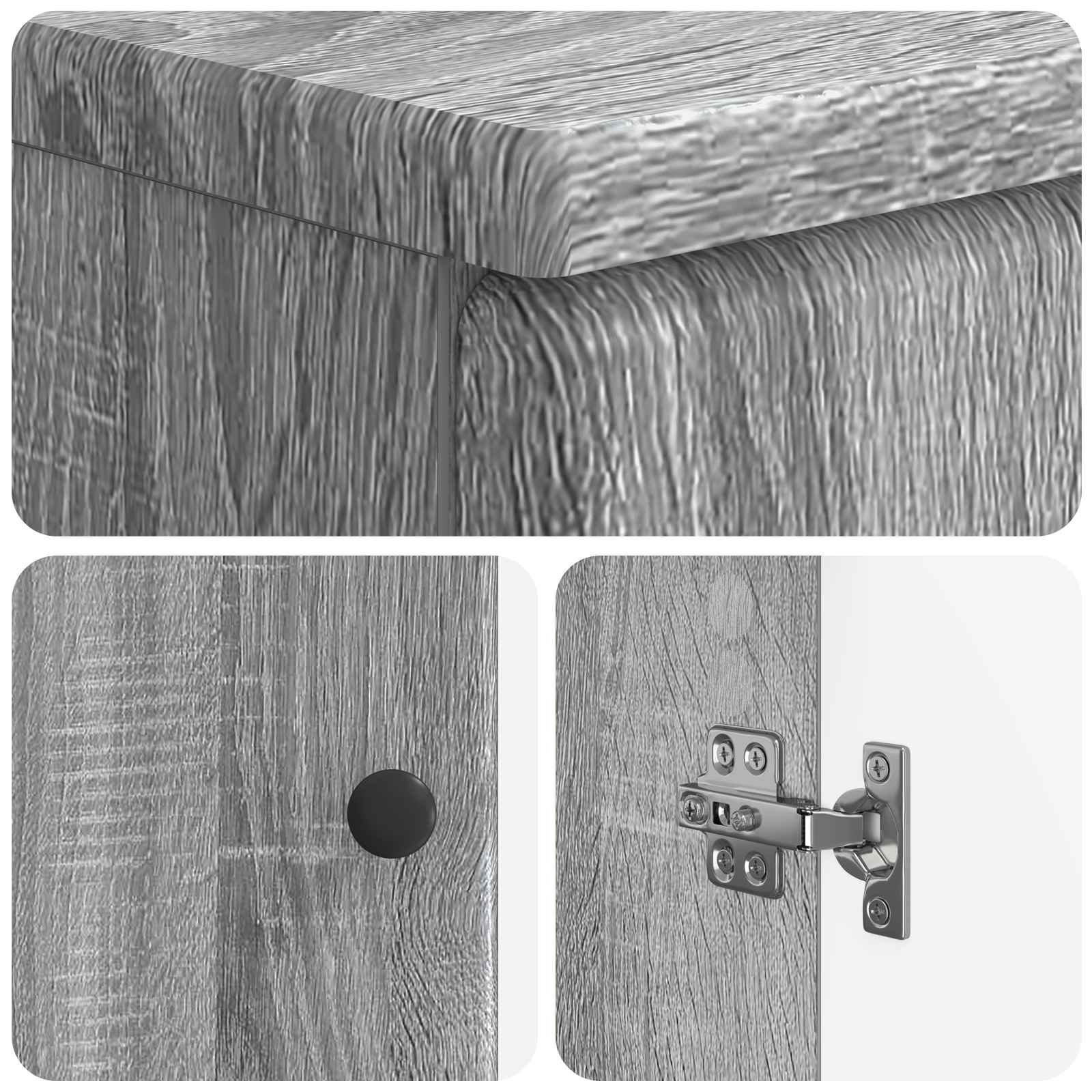 Badkamer wastafelkast BREDA Grijs Sonoma 59,5 x 31,5 x 59 cm