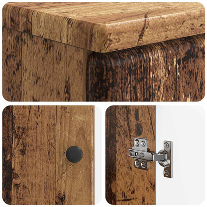 Badkamer wastafelkast BREDA Oud hout 59,5 x 31,5 x 59 cm
