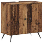 Wastafelkast badkamer oud hout 59,5x31,5x59 cm