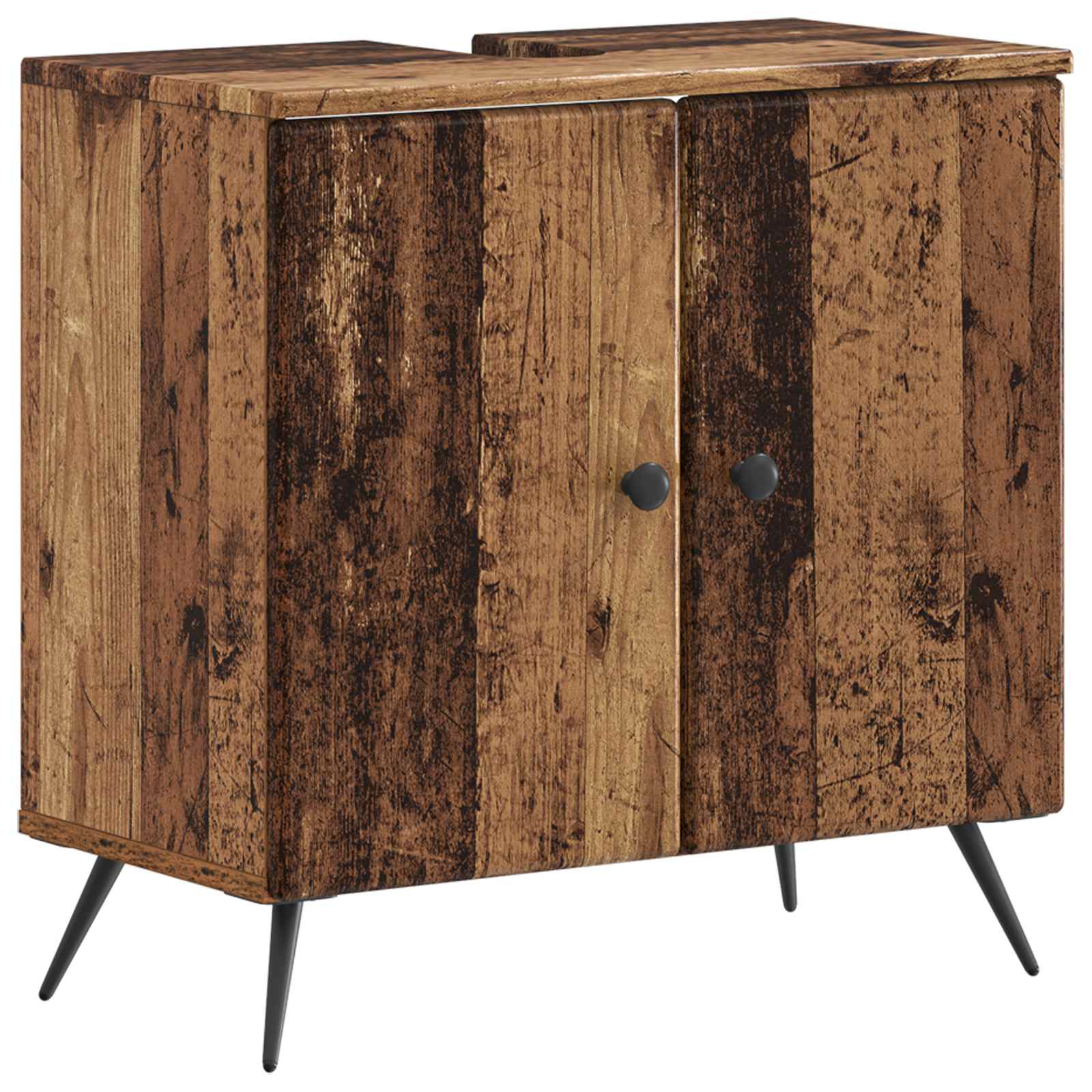 Badkamer wastafelkast BREDA Oud hout 59,5 x 31,5 x 59 cm