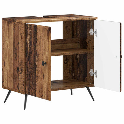 Badkamer wastafelkast BREDA Oud hout 59,5 x 31,5 x 59 cm