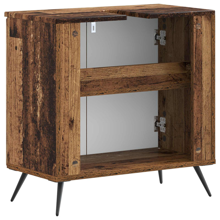 Badkamer wastafelkast BREDA Oud hout 59,5 x 31,5 x 59 cm