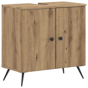 Wastafelkast badkamer 59.5x31.5x59 cm eiken