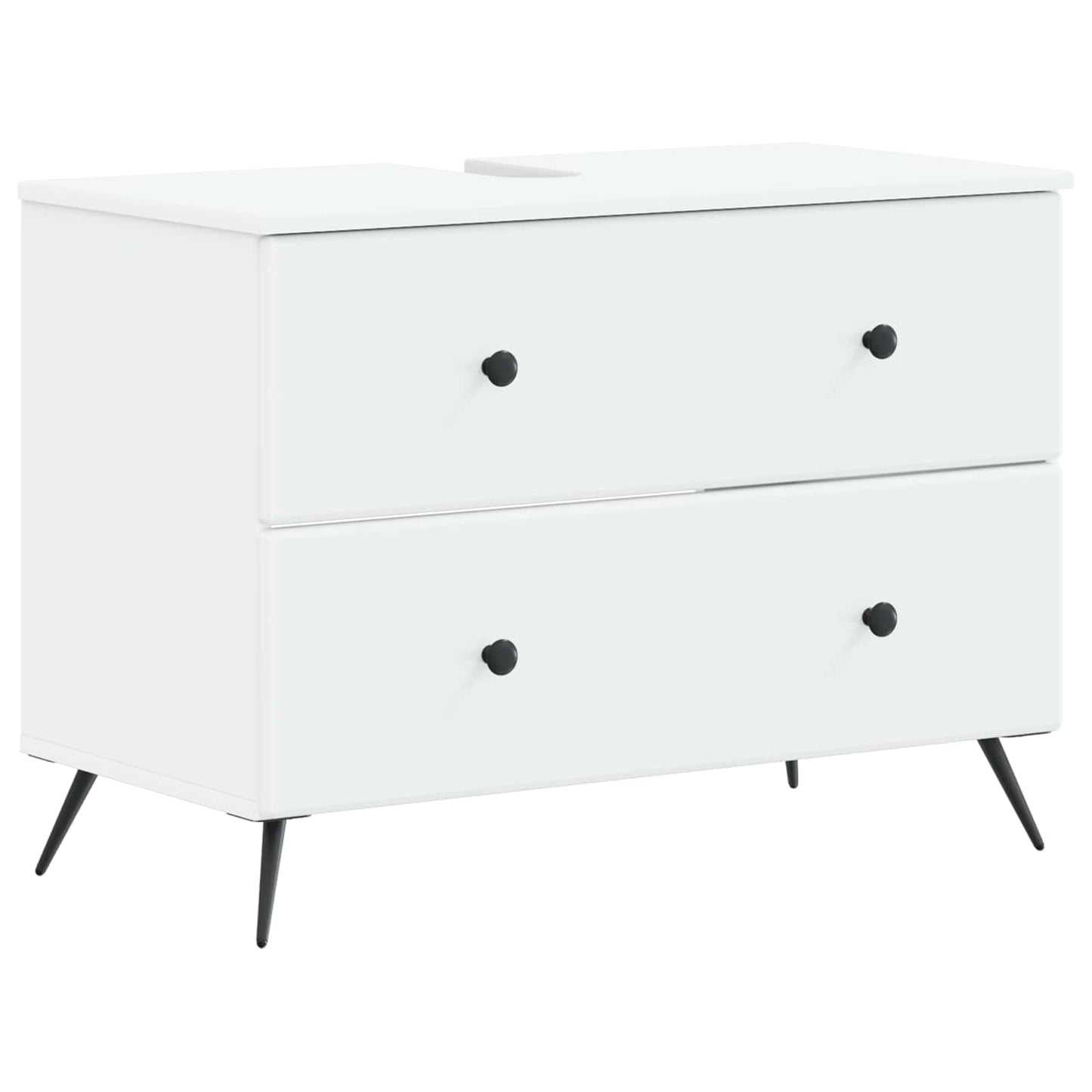 Badkamer wastafelkast BREDA Wit 82 x 41 x 59 cm Bewerkt hout