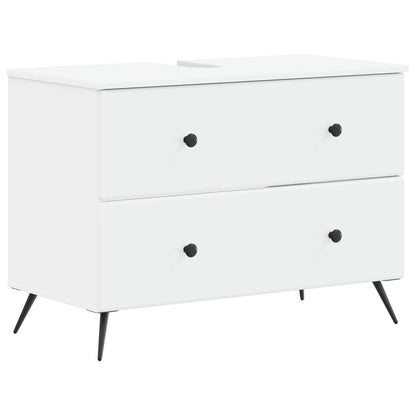 Badkamer wastafelkast BREDA Wit 82 x 41 x 59 cm Bewerkt hout
