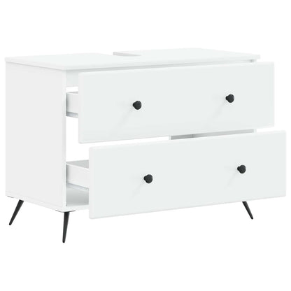 Badkamer wastafelkast BREDA Wit 82 x 41 x 59 cm Bewerkt hout