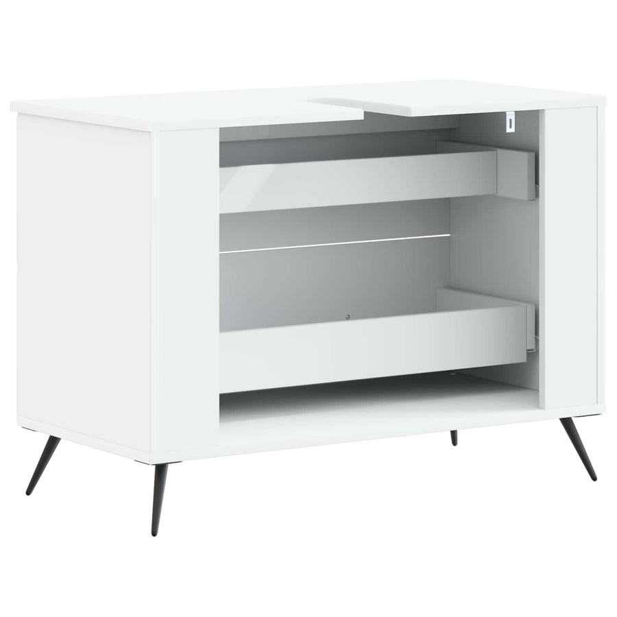 Badkamer wastafelkast BREDA Wit 82 x 41 x 59 cm Bewerkt hout