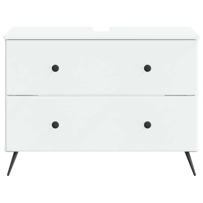 Badkamer wastafelkast BREDA Wit 82 x 41 x 59 cm Bewerkt hout