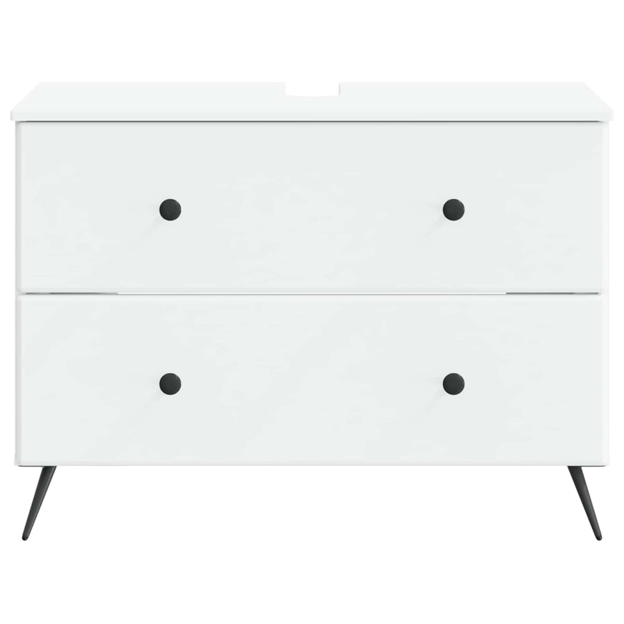 Badkamer wastafelkast BREDA Wit 82 x 41 x 59 cm Bewerkt hout