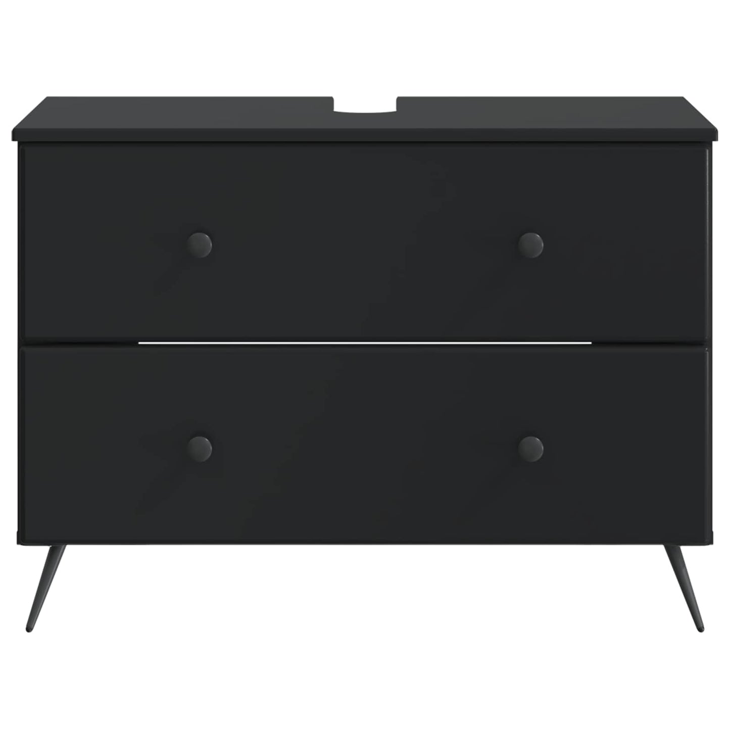 Badkamer wastafelkast BREDA Zwart 82 x 41 x 59 cm Bewerkt hout