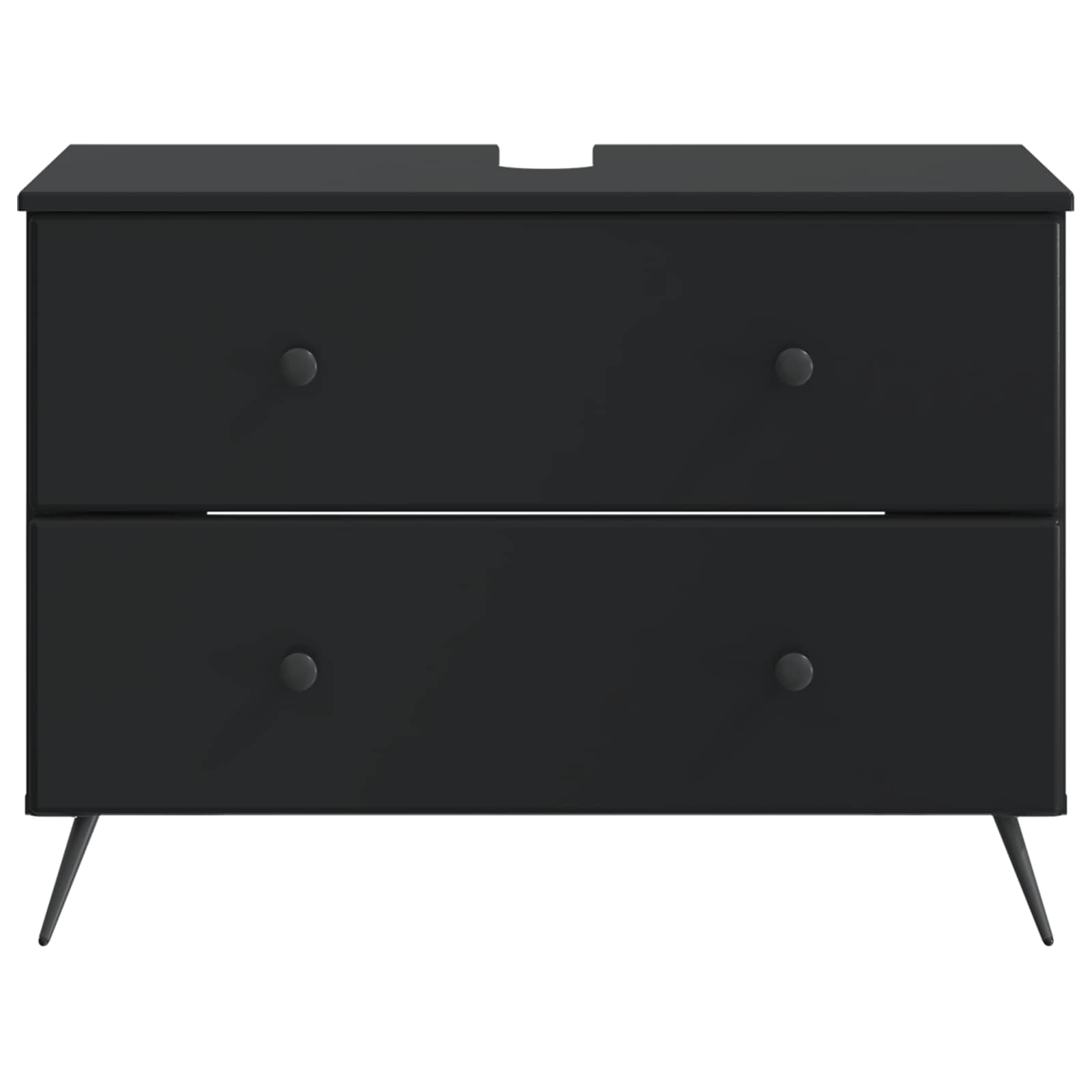 Badkamer wastafelkast BREDA Zwart 82 x 41 x 59 cm Bewerkt hout