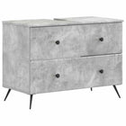 Wastafelkast badkamer 82x41x59 cm betongrijs