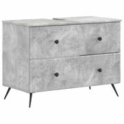 Wastafelkast badkamer 82x41x59 cm betongrijs