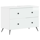 Wastafelkast badkamer 82x41x59 cm hoogglans wit