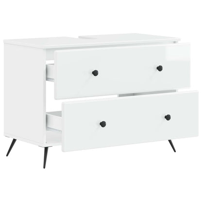 Badkamer wastafelkast BREDA Hoogglans Wit 82 x 41 x 59 cm