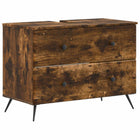Badkamer wastafelkast Breda gerookt eiken 82x41x59 cm