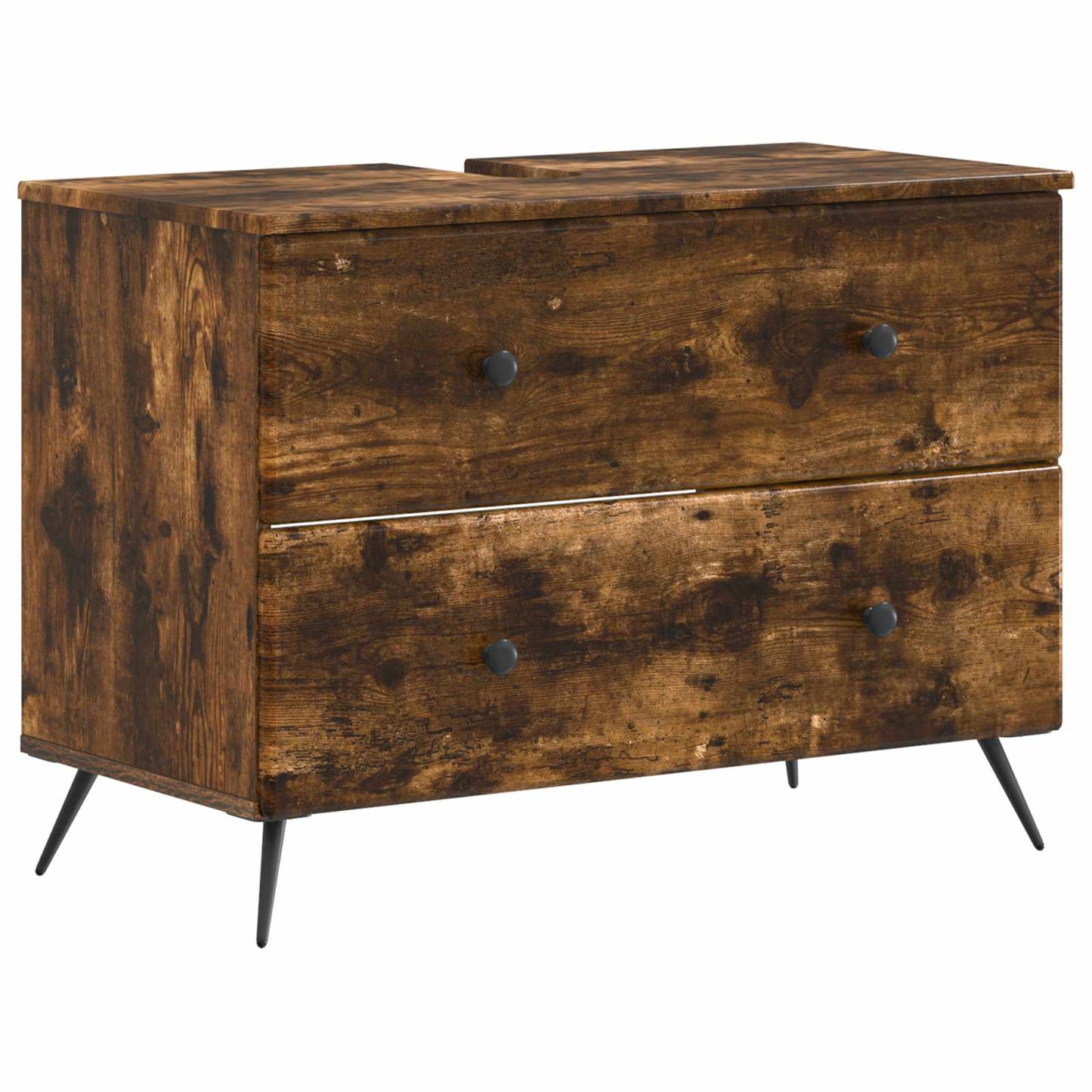 Badkamer wastafelkast BREDA Gerookt eiken 82 x 41 x 59 cm