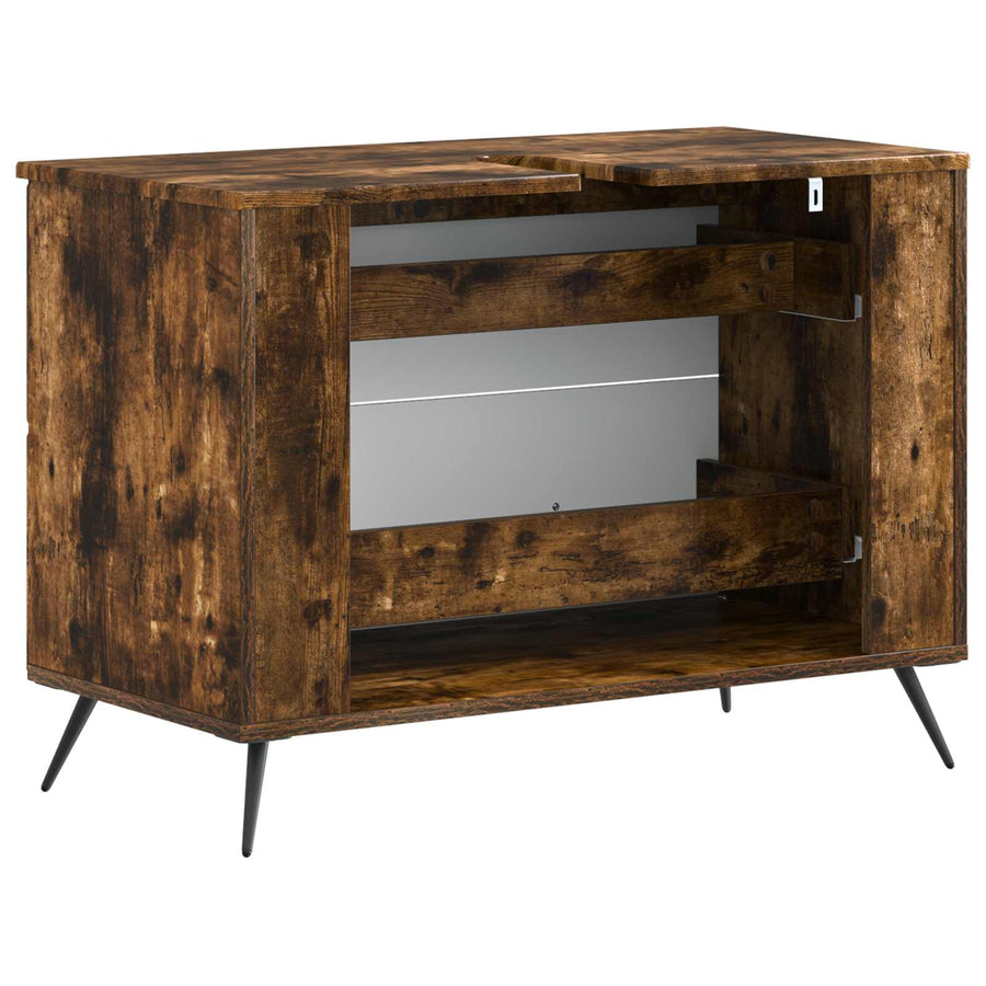 Badkamer wastafelkast BREDA Gerookt eiken 82 x 41 x 59 cm