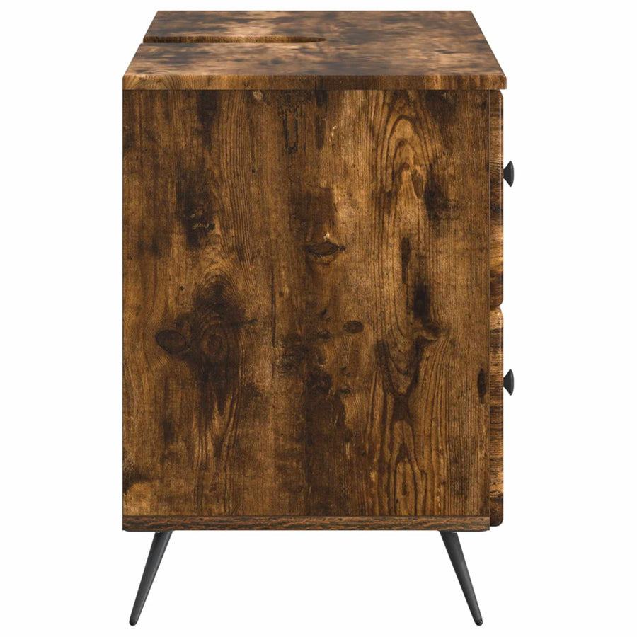 Badkamer wastafelkast BREDA Gerookt eiken 82 x 41 x 59 cm