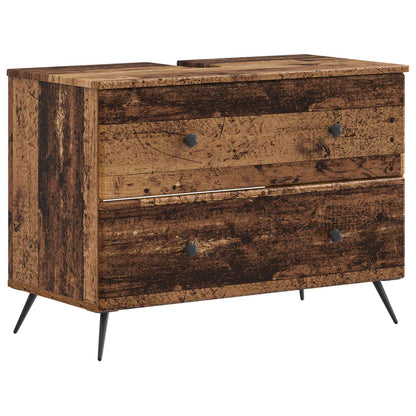 Badkamer wastafelkast BREDA Oud hout 82 x 41 x 59 cm