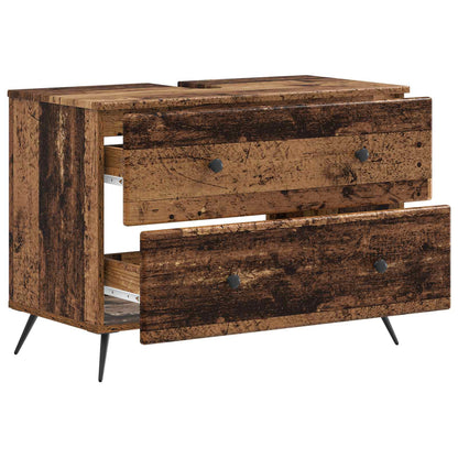 Badkamer wastafelkast BREDA Oud hout 82 x 41 x 59 cm
