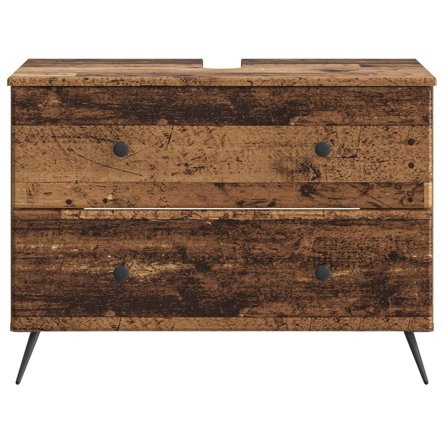 Badkamer wastafelkast BREDA Oud hout 82 x 41 x 59 cm