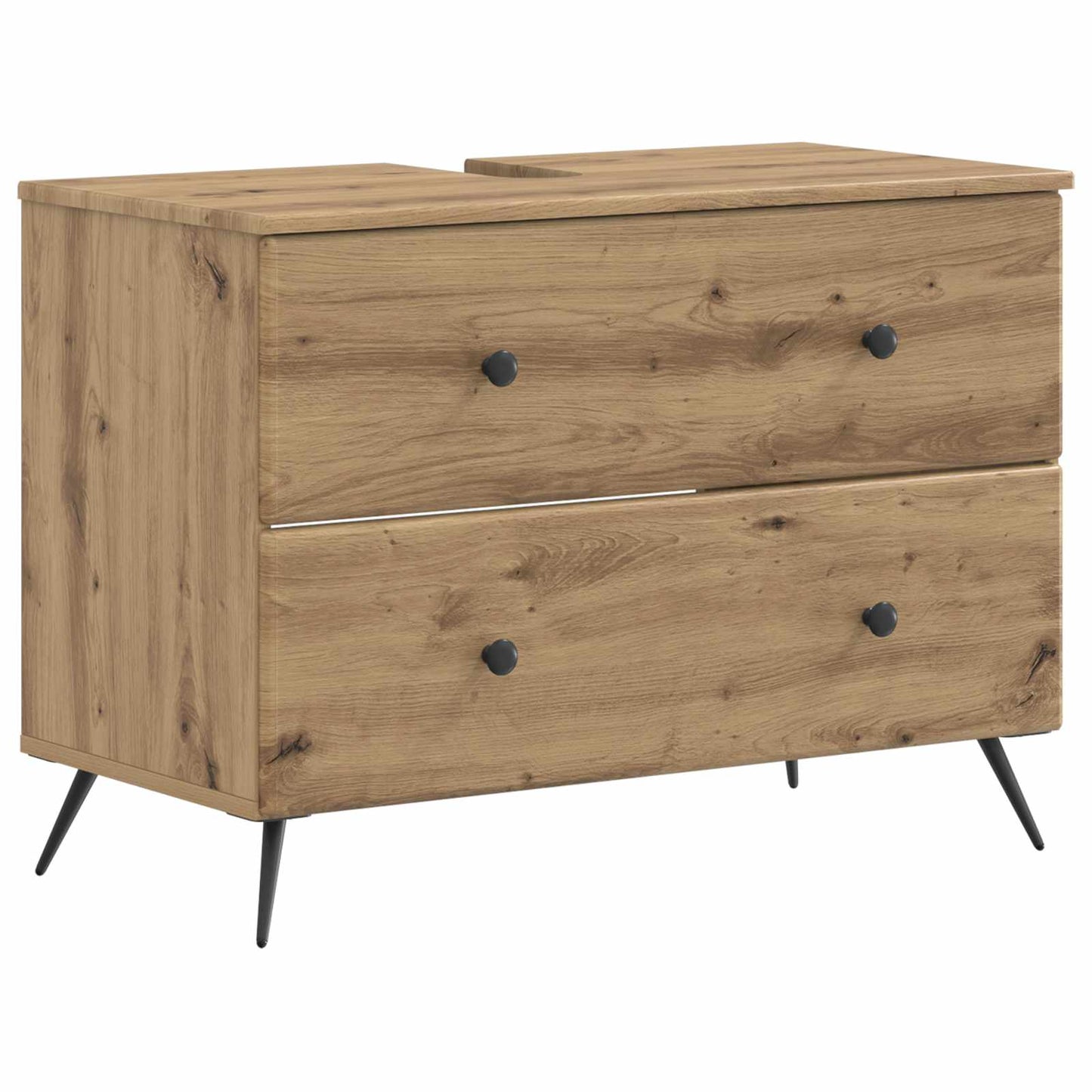 Badkamer wastafelkast BREDA Artisanaal eiken 82 x 41 x 59 cm