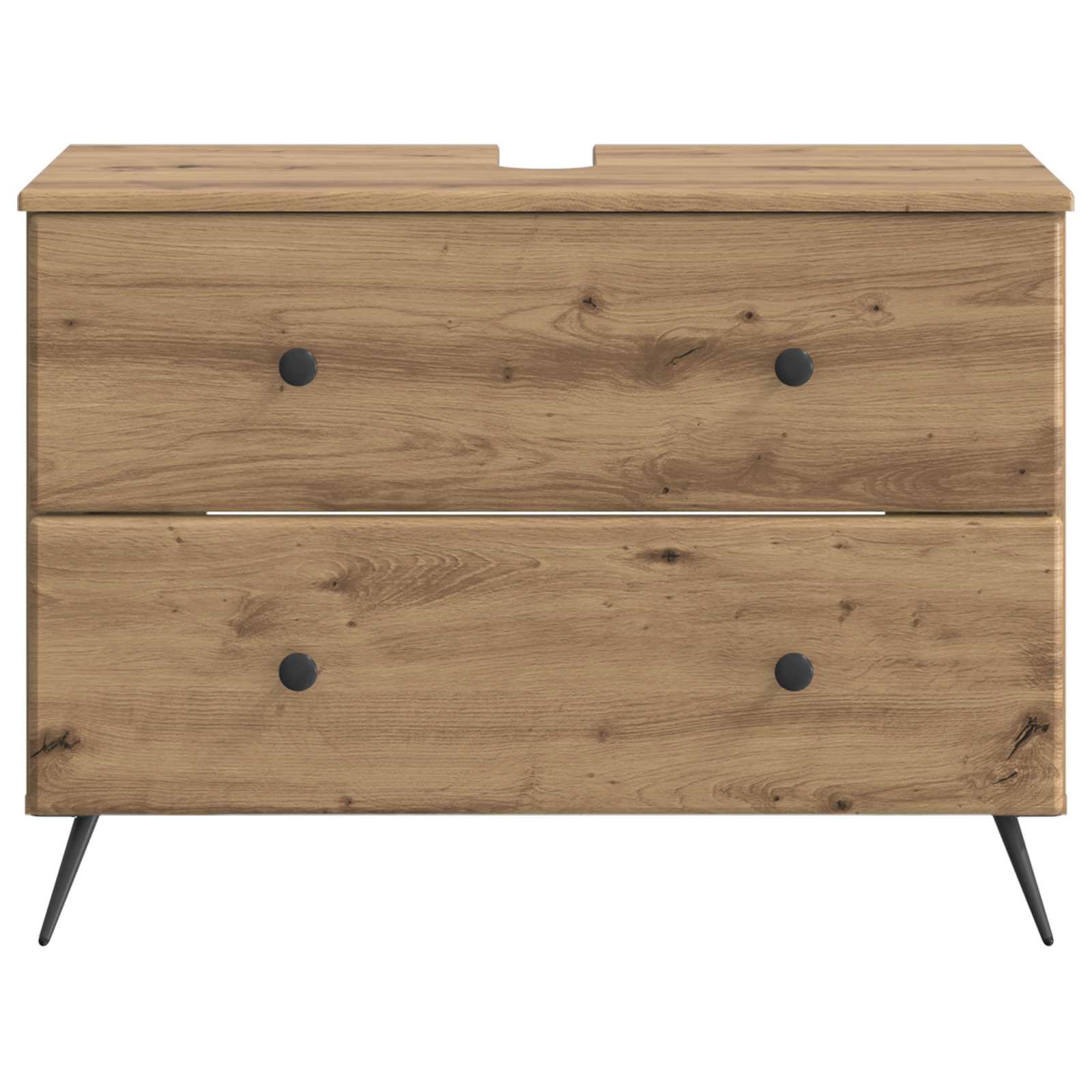 Badkamer wastafelkast BREDA Artisanaal eiken 82 x 41 x 59 cm