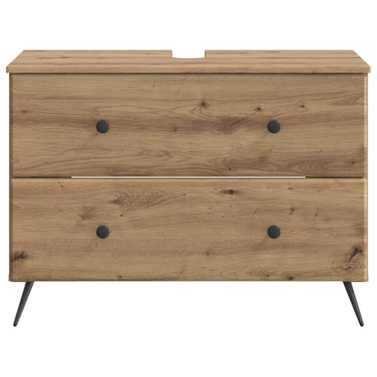 Badkamer wastafelkast BREDA Artisanaal eiken 82 x 41 x 59 cm