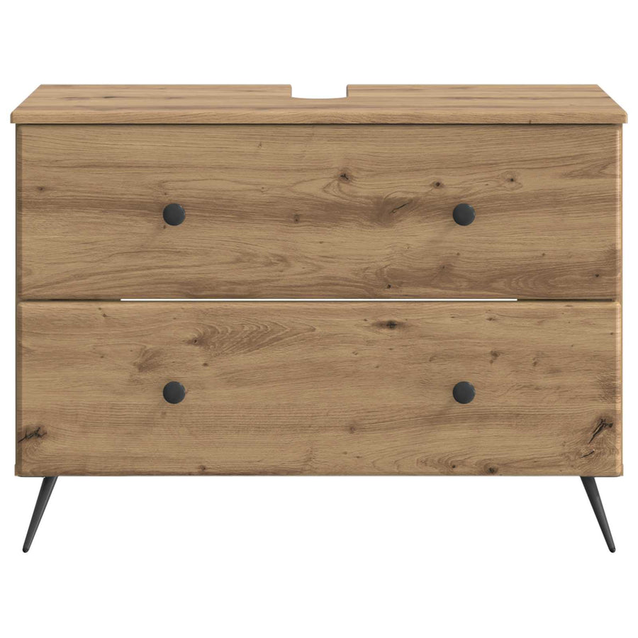 Badkamer wastafelkast BREDA Artisanaal eiken 82 x 41 x 59 cm