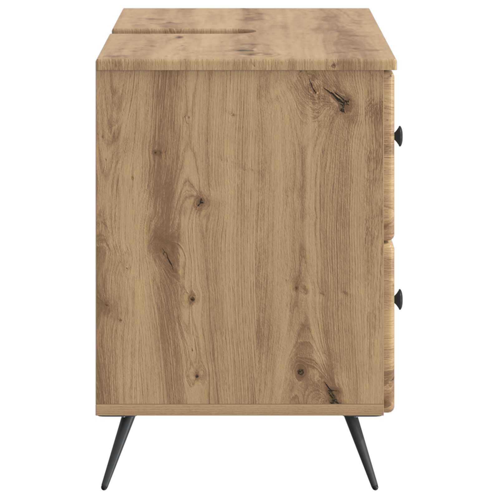 Badkamer wastafelkast BREDA Artisanaal eiken 82 x 41 x 59 cm