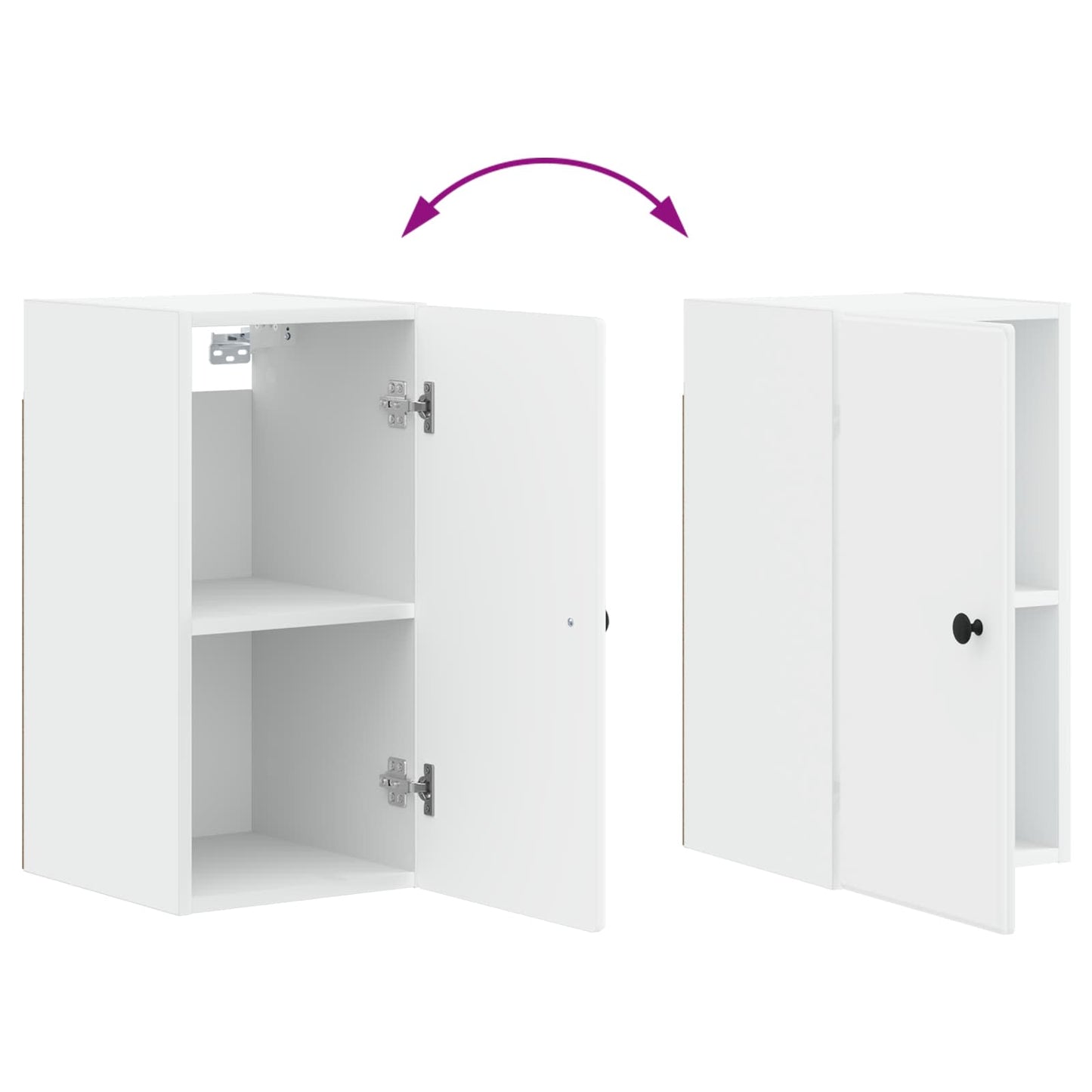 Badkamer wandkast BREDA Wit 30 x 31 x 59 cm Bewerkt hout