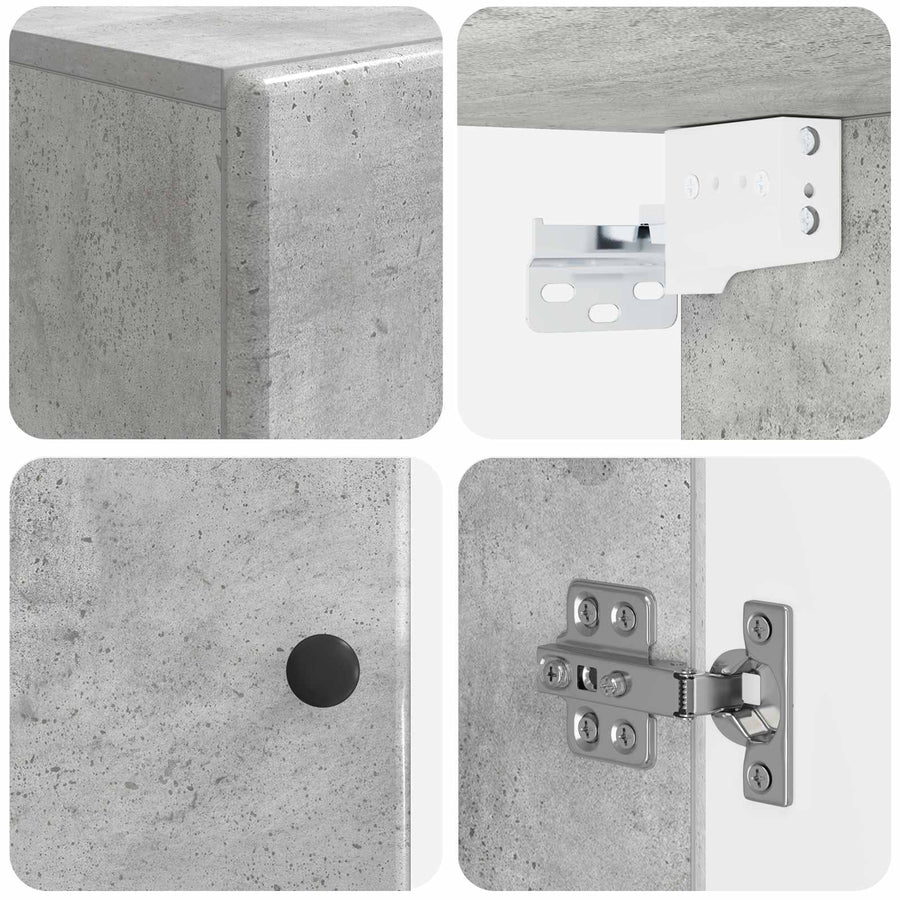 Badkamer wandkast BREDA Betongrijs 30 x 31 x 59 cm Bewerkt hout